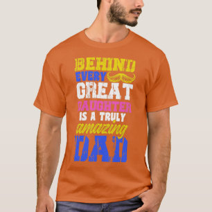 T-shirt Grande fille Papa Extraordinaire Père Fille Cadeau