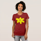T-shirt Grande fleur jaune (Devant entier)