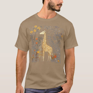T-shirt Grande girafe brune