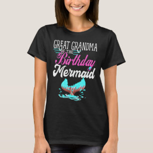 T-shirt Grande Grand-Mère De La Famille De Queue De Sirène