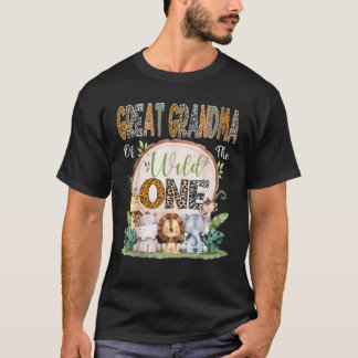 T-shirt Grande Grand-Mère Du Sauvage Un 1Er Anniversaire S