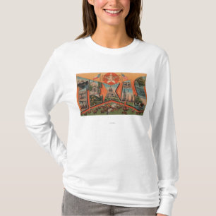 T-shirt Grande lettre du Texas (bétail frôlant la scène