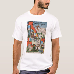 T-shirt Grande lettre ScenesIdaho de l'Idaho (ski)