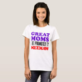 T-shirt Grande maman promue Meemaw (Devant entier)