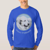T-shirt Grande peinture pyrénéenne - Art original du chien (Devant)