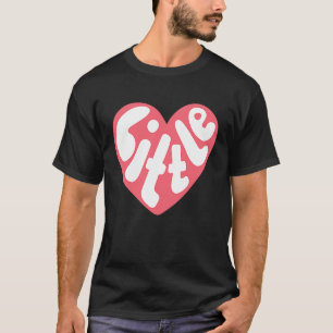 T-shirt Grande Petite Sororité Révèle Petit Coeur Rose