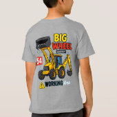 T-shirt Grande Roue Construction Camion Design graphique (Dos)