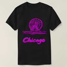 Grande Roue Navy Pier Chicago Néon Rose
