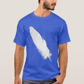 T-shirt Grande silhouette en plumes blanches (Devant)