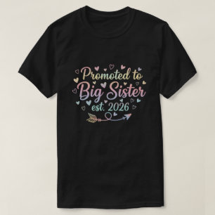 T-shirt Grande Sœur 2026 Cute Grossesse de Famille Assorti