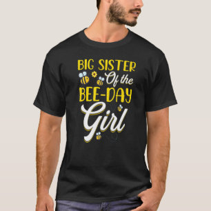 T-shirt Grande Soeur De La Fille De La Fête Des Abeilles F