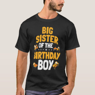 T-shirt Grande Soeur De L'Anniversaire Garçon Ouvrier De C