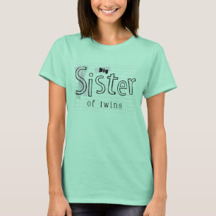 T-shirt Grande soeur de pièce en t d'adulte de jumeaux