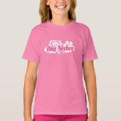 T-shirt Grande Soeur des jumeaux - Rose (Devant)