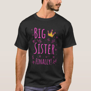 T-shirt Grande Soeur Enfin Princesse Fille Grossesse Annou