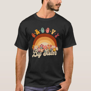 T-shirt Grande Soeur Retro Super Arc-en-ciel Soeurs Filles
