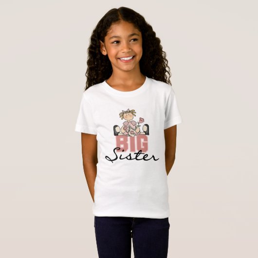 T-Shirt Grande soeur rose (Devant entier)