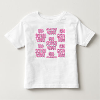 T-shirt grande sœur rose et blanc