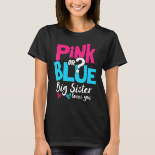 T-shirt Grande Soeur Rose Ou Bleu Vous Aime Rose Ou Bleu G