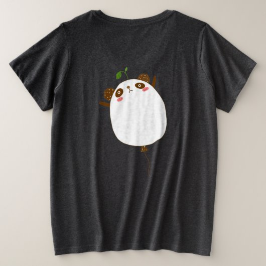 T-Shirt Grande Taille Design Mignon Panda (Design dos)