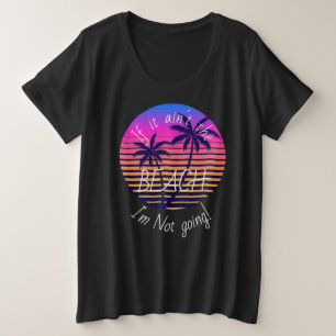 T-Shirt grande taille plage de coucher de soleil r