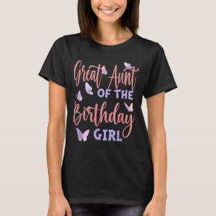 T-shirt Grande Tante De La Famille Papillon De La Fille D'