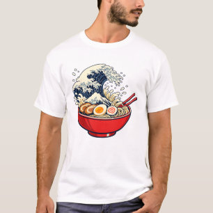 T-shirt Grande Vague au large de Kanagawa Ramen japonais v