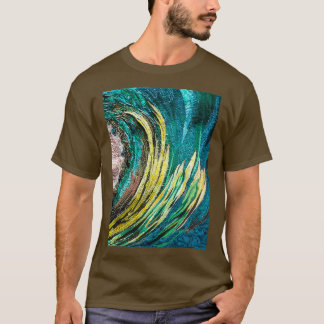 T-shirt grande vague Curling vague mer éclaboussant