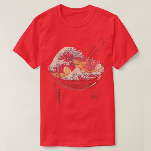 T-shirt Grande vague de Ramen (Design devant)