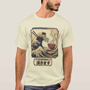 T-shirt Grande Vague de Ramen Art Alimentaire Japonais