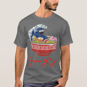 T-shirt Grande vague de Ramen Kanagawa nouilles japonaises