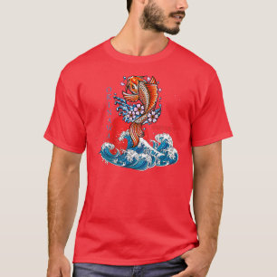 T-shirt Grande vague Kanagawa Japon Okinawa Koi poisson