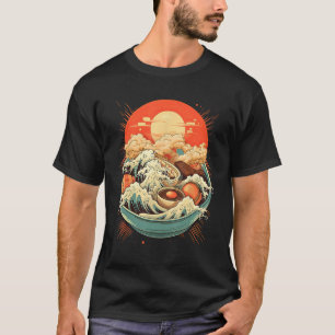 T-shirt Grande vague Ramen style vintage japonais