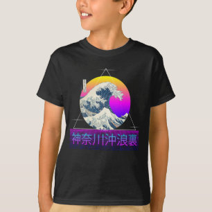 T-shirt Grande vague rétro au large de Kanagawa Vaporwave