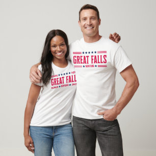 T-shirt GRANDES CHUTES MONTANA Étoiles & rayures