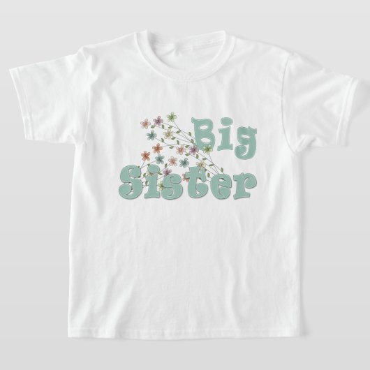 T-shirt Grandes Fleurs Petites Soeurs Rétro (Poser)