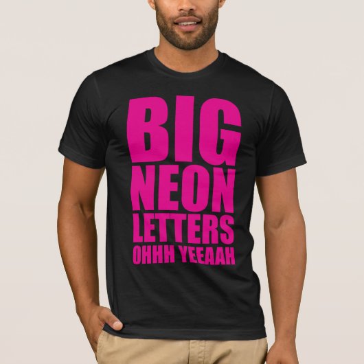 T-shirt Grandes lettres au néon (Devant)