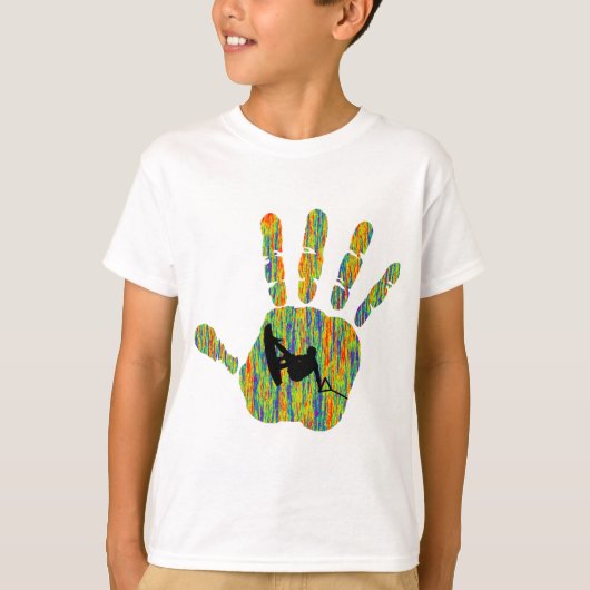 T-shirt Grandes mains de Wakeboard (Devant)