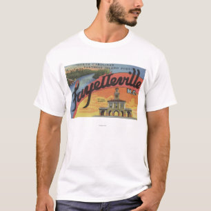 T-shirt Grandes scènes de lettre - Fayetteville, OR