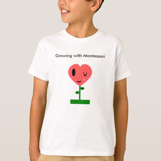 T-shirt Grandir avec Montessori (Devant)