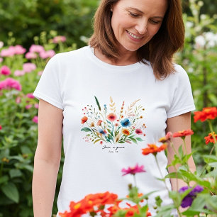 T-shirt Grandir dans la grâce florale