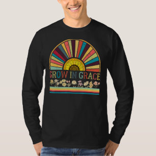 T-shirt Grandir En Grace Tournesol Foi chrétienne Jésus Di