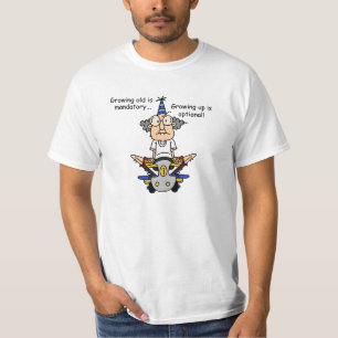 T-shirt Grandir est humour facultatif