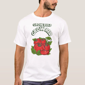 T-shirt Grandir Gras Croissance Rouge Jardinage Tomate