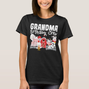 T-shirt Grandma Anniversaire Crew Farm Animaux Anniversair
