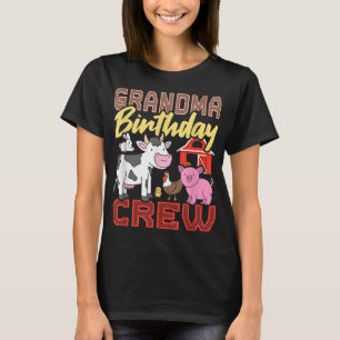 T-shirt Grandma Anniversaire Crew Farm Animaux Anniversair