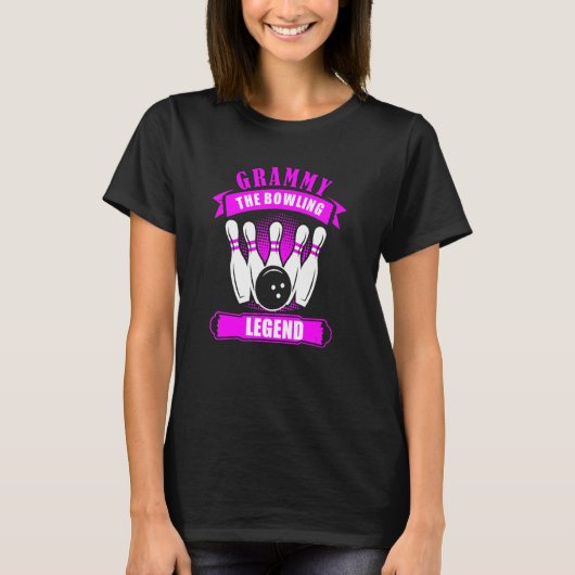 T-shirt Grandma Bowlers Ten Pin GRAMMY Legend Bowling (Devant)