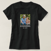 T-shirt Grandma Established Photo Gift (Design devant)