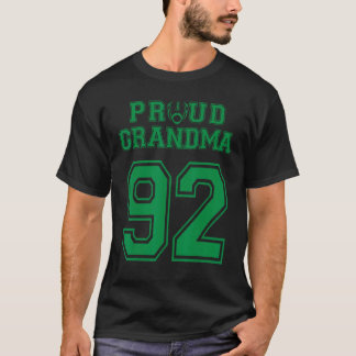 T-shirt Grandma Fier De Football Numéro 92 G Personnel