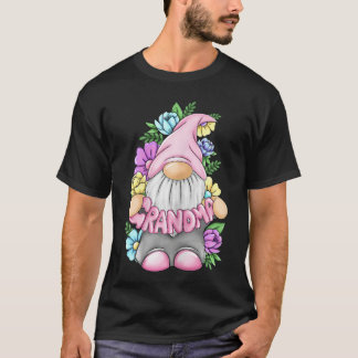 T-shirt Grandma Floral Gnome Mothers Day Grandma Gift funn